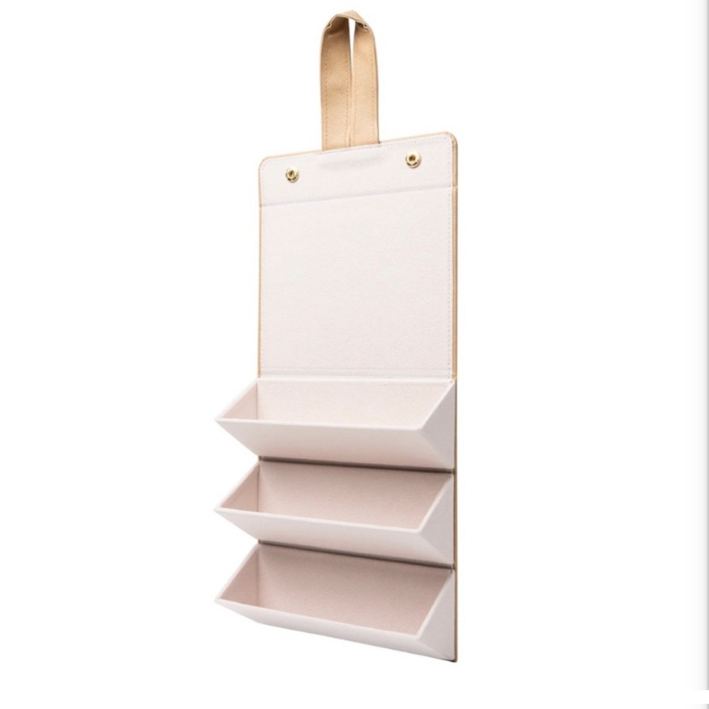 NWT Sancia Tan Faux Leather 3 case sunglass holder